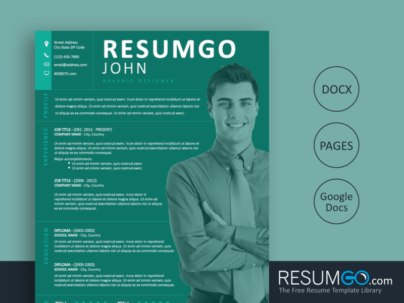 AJAX Pine Green Resume Template ResumGO