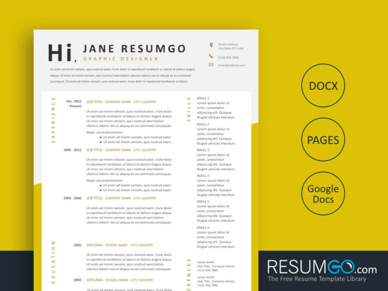 KYRIAKE - Free Modern and Clean Resume Template - ResumGO