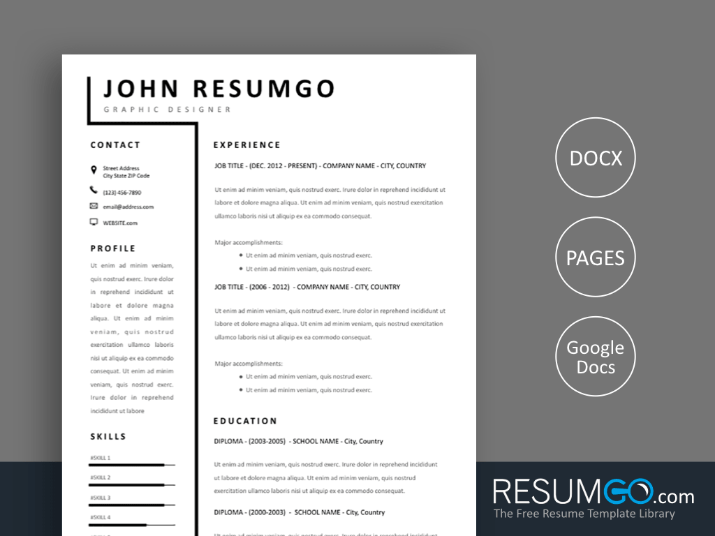 SMEME – Simple Two-Column Resume Template | ResumGO