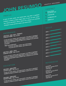 VIRGIL Dynamic Green And Black Resume Template