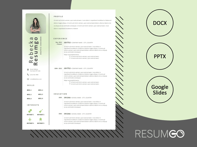 XEN Artistic Green Resume Template ResumGO