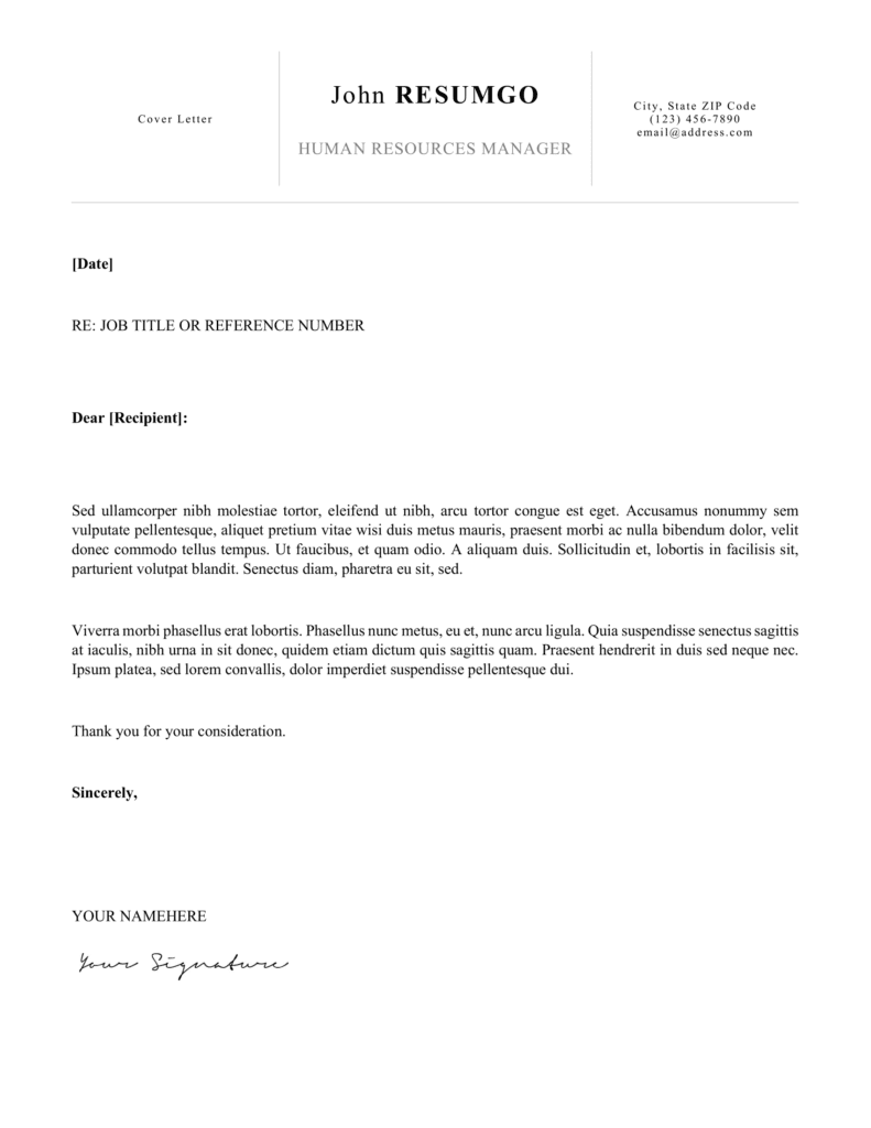Kallio matching cover letter template in black & white design, editable in Word & Google Docs.