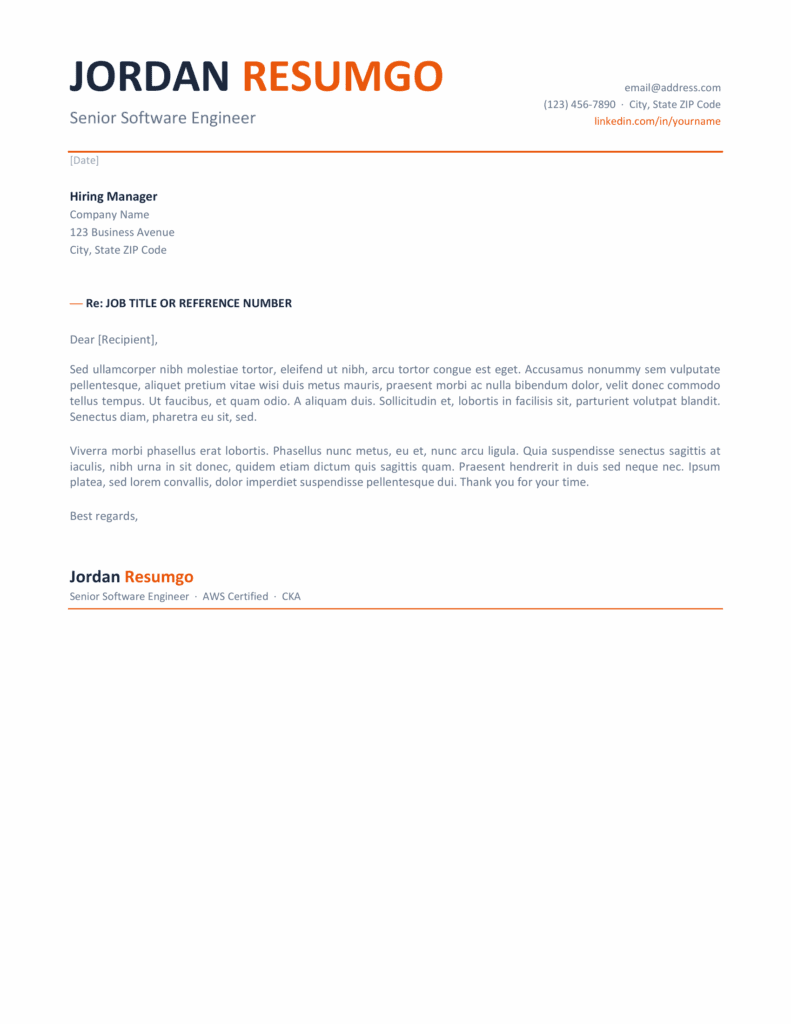 Preview of Oakland matching cover letter template with clean professional layout for Word and Google Docs