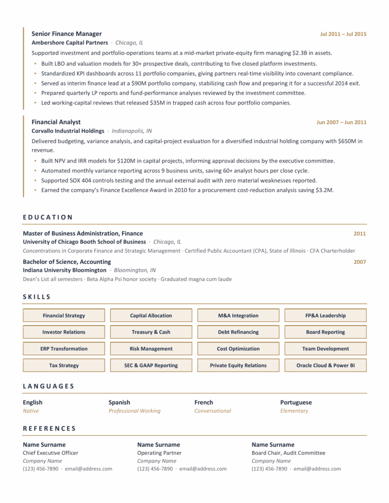 Waiheke Word Resume Template Layout for Google Docs Waiheke Word resume template layout for Google Docs with skills, education, and references in a clean format.